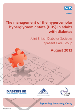 The management of the hyperosmolar hyperglycaemic state (HHS) in adults with diabetes