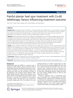 Painful plantar heel spur treatment with Co-60 Open Access