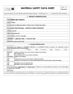 MATERIAL SAFETY DATA SHEET  Page 1 of 7 CND-N-011
