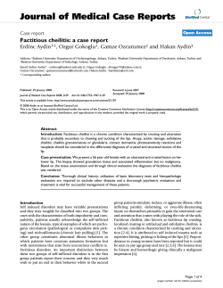 Journal of Medical Case Reports Factitious cheilitis: a case report Erdinc Aydin*