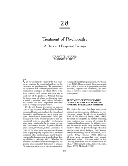 2 8 Treatment of Psychopathy C A Review of Empirical Findings