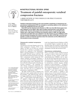 Treatment of painful osteoporotic vertebral compression fractures  INSTRUCTIONAL REVIEW: SPINE