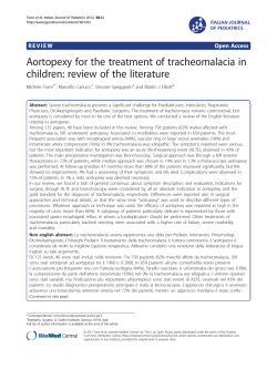 Aortopexy for the treatment of tracheomalacia in Open Access