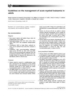 Guidelines on the management of acute myeloid leukaemia in adults guideline