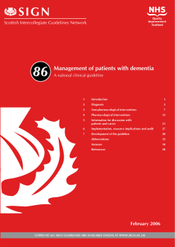 86 SIGN Management	of	patients	with	dementia