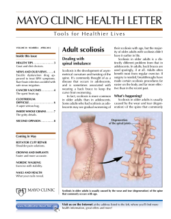 MAYO CLINIC HEALTH LETTER Adult scoliosis