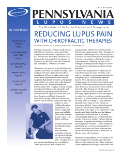 REDUCING LUPUS PAIN WITH CHIROPRACTIC THERAPIES