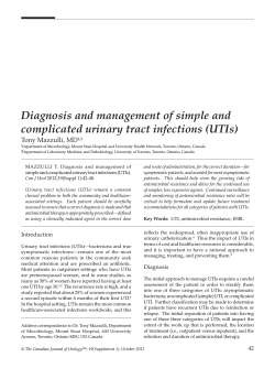 Diagnosis and management of simple and complicated urinary tract infections (UTIs)