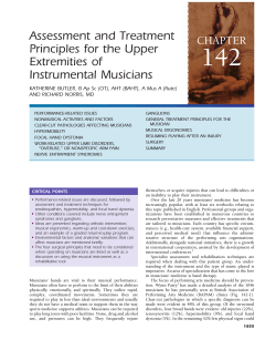 142 Assessment and Treatment Principles for the Upper Extremities of