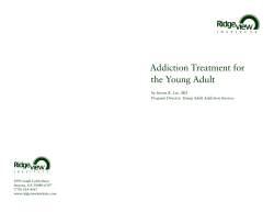 Addiction Treatment for the Young Adult by Steven R. Lee, MD