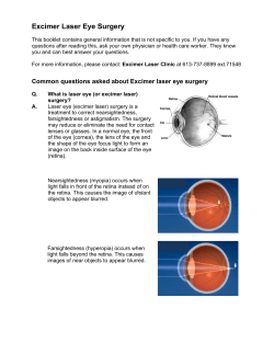 Excimer Laser Eye Surgery