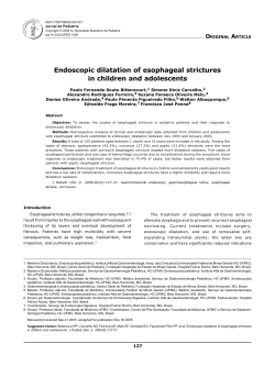 Endoscopic dilatation of esophageal strictures in children and adolescents