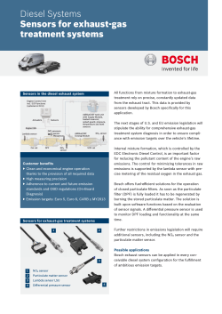 Diesel Systems Sensors for exhaust-gas treatment systems