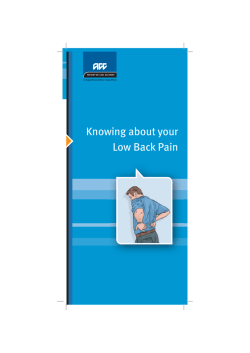 Knowing about your Low Back Pain