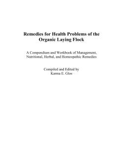 Remedies for Health Problems of the Organic Laying Flock