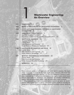 1 Wastewater Engineering: An Overview