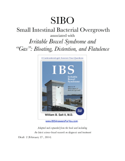 SIBO Irritable Bowel Syndrome and “Gas”: Small Intestinal Bacterial Overgrowth