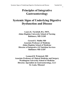 Principles of Integrative Gastroenterology Systemic Signs of Underlying Digestive Dysfunction and Disease