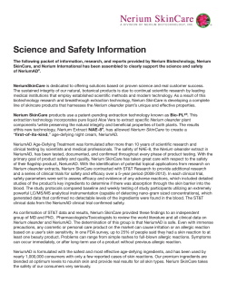 Science and Safety Information