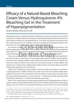 Efficacy of a Natural-Based Bleaching Cream Versus Hydroquinone 4% of Hyperpigmentation