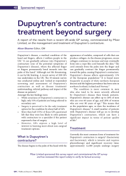 Dupuytren’s contracture: treatment beyond surgery 402 48