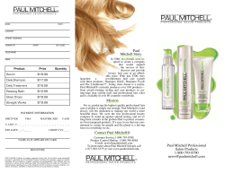 PAUL MITCHELL Paul Mitchell Story Product