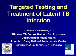 Targeted Testing and Treatment of Latent TB Infection