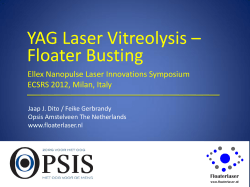 YAG Laser Vitreolysis – Floater Busting Ellex Nanopulse Laser Innovations Symposium