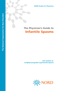 Infantile Spasms The Physician’s Guide to ders e Disor