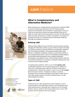 What Is Complementary and Alternative Medicine?
