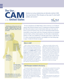 Americans are using complementary and alternative medicine (CAM).