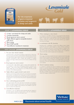 For the treatment of gastro-intestinal parasites and lungworm in sheep and cattle
