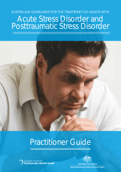 Acute Stress Disorder and Posttraumatic Stress Disorder Practitioner Guide