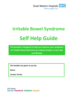 Self Help Guide  Irritable Bowel Syndrome