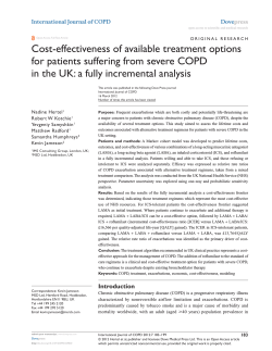 Cost-effectiveness of available treatment options for patients suffering from severe COPD