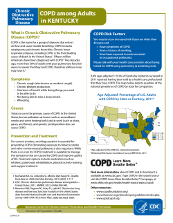 COPD among Adults in KENTUCKY Chronic Obstructive
