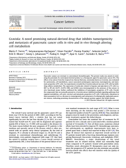 Graviola: A novel promising natural-derived drug that inhibits tumorigenicity