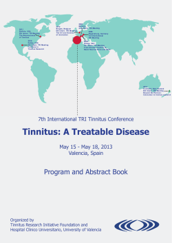 Tinnitus: A Treatable Disease Program and Abstract Book