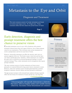 Metastasis to the Eye and Orbit Diagnosis and Treatment