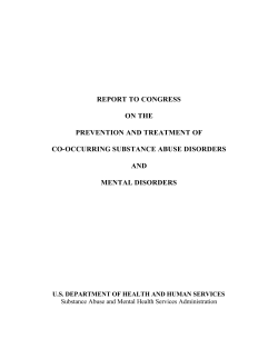REPORT TO CONGRESS  ON THE PREVENTION AND TREATMENT OF