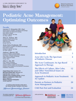 Pediatric Acne Management: Optimizing Outcomes Skin &amp; Allergy News Faculty