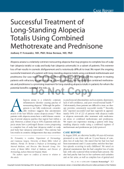 Successful Treatment of Long-Standing Alopecia Totalis Using Combined Methotrexate and Prednisone