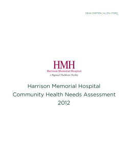 Harrison Memorial Hospital Community Health Needs Assessment 2012