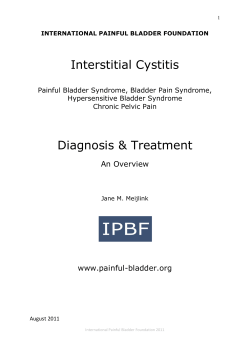 Interstitial Cystitis  Diagnosis &amp; Treatment An Overview