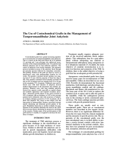The Use of Costochondral Grafts in the Management of