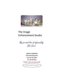 My personal line of high-quality Skin Care! The Image Enhancement Studio