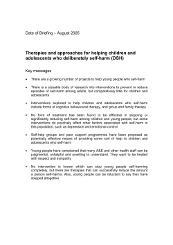 Therapies and approaches for helping children and