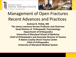 Management of Open Fractures Recent Advances and Practices