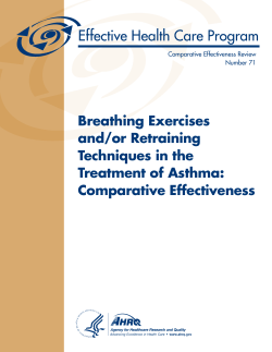 Breathing Exercises and/or Retraining Techniques in the Treatment of Asthma: