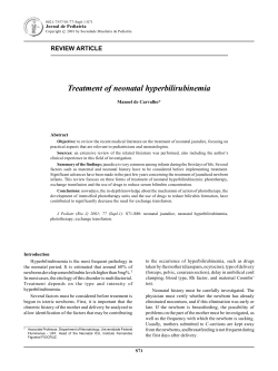 Treatment of neonatal hyperbilirubinemia REVIEW ARTICLE S71